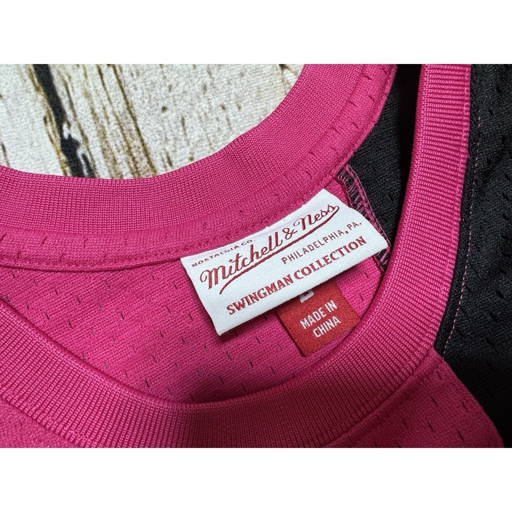 MITCHELL & NESS ALONZO MOURNING L MIAMI HEAT JERSEY $135 RELOAD SWINGMAN PINK - Picture 6 of 9